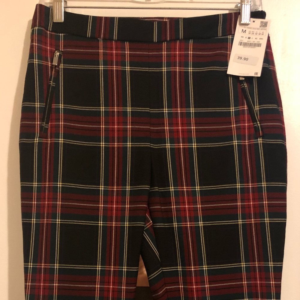 Zara - Plaid legging w/side zipper